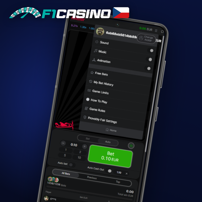 Ikona automatické sázky Auto-Bet pro Aviator hru ve F1 Casino
