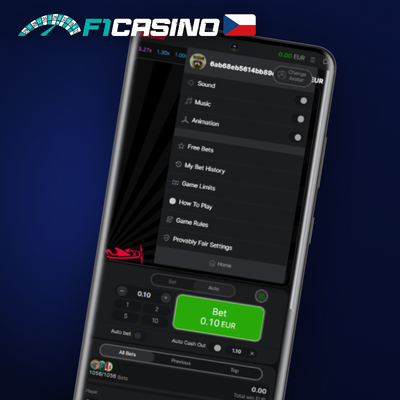 Ikona dvojité sázky Dual Bet v Aviator hře na F1 Casino