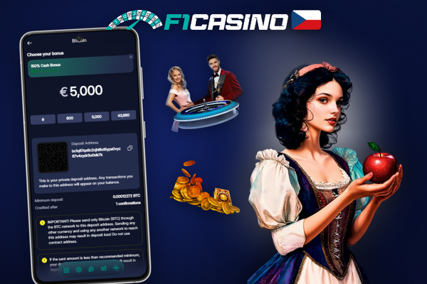 Mobilní QR kód pro Bitcoin vklad v F1 Casino – rychlý a soukromý převod