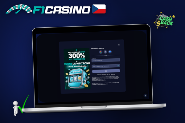 Notebook a smartphone vedle sebe s jedním účtem F1 Casino na počítači i mobilu