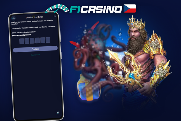 Zadání promo kódu CZLUCKY500 do registračního formuláře F1 Casino